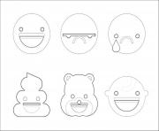 emoji caca triste sourire bear dessin à colorier