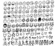 emoji emoticon list dessin à colorier