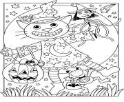 chat halloween enfant dessin à colorier