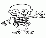 squelette enfant halloween dessin à colorier