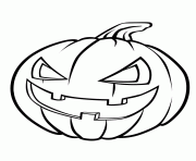 citrouille halloween facile dessin à colorier