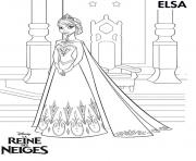 princesse elsa reine des neiges dessin à colorier