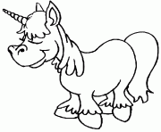 licorne petit poney dessin à colorier