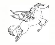 Coloriage mythical animal licorne dessin