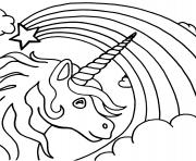 Coloriage licorne dessin mignon 43 dessin