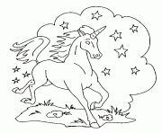Coloriage licorne unicorn adulte dessin