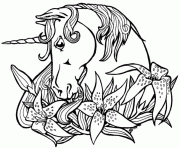 Coloriage licorne kawaii 32 dessin