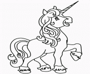 Coloriage mythical animal licorne dessin