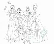 Coloriage disney princesse 112 dessin