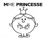 mme madame princesse 2 dessin à colorier