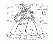 Coloriage Princesse Palace Pets Birdadette dessin