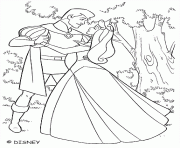 Coloriage La princesse danse avec le prince