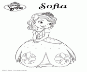 princesse disney sofia dessin à colorier