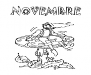 Coloriage calendrier novembre 2016 dessin