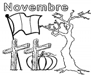 Coloriage mois de novembre 5 dessin