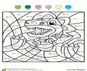 magique ce2 ce1 soustraction 5 dessin à colorier