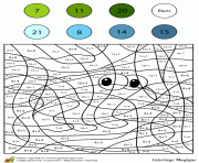 Coloriage magique ce1 ecole  dessin