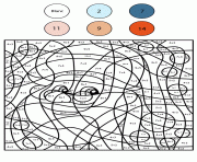 Coloriage magique ce2 ce1 soustraction 5 dessin