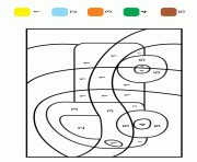 Coloriage magique sapin et renne de noel dessin