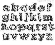 Coloriage lettre d alphabet animaux dessin