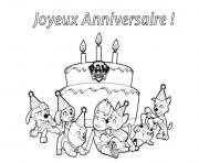 Coloriage pat patrouille joyeux anniversair