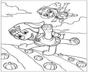 Coloriage chien policier Chase berger allemand dessin
