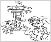 Coloriage deux chiens a colorier pat patrouille dessin