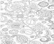 Coloriage anti stress fleurs adulte