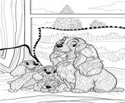 Coloriage disney anti stress puppies 2 dessin