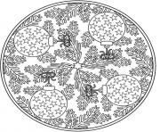 Coloriage adulte noel mandala