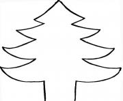 sapin de noel silouhette dessin à colorier