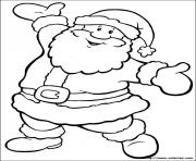 Coloriage tete pere noel dessin