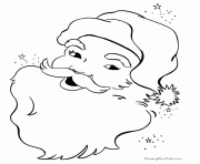 Coloriage pere noel lune dessin