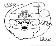 Coloriage pere noel visage houx dessin