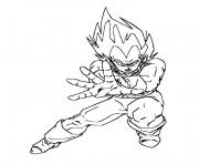 vegeta force dragon ball z 127 dessin à colorier