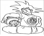 goku with his kid dragon ball z 37 dessin à colorier