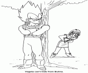 Coloriage vegeta hiding dragon ball z 132