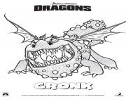 dragons le film gronckle dessin à colorier