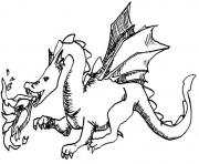 dragon 21 dessin à colorier