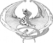 dragon 127 dessin à colorier
