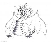 Coloriage dragon dessin