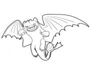 Coloriage dragon furie nocturne dessin