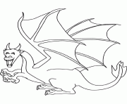 Coloriage dragon et chateau dessin