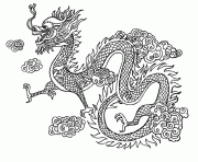 dragon chinois chine dessin à colorier