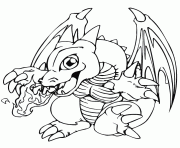 mini dragon dessin à colorier