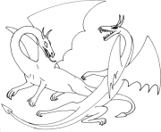 Coloriage dragon adulte difficile dessin