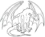 Coloriage dragon facile dessin