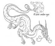 dragon 170 dessin à colorier