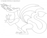 dragon 222 dessin à colorier