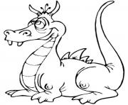 dragon facile mais tres fatigue dessin à colorier